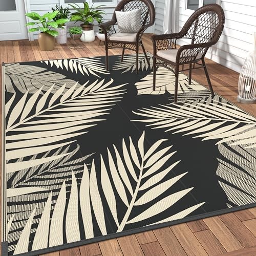  Outdoor Rug 6' x 9' Waterproof for Patios Clearance, Reversible Outdoor 