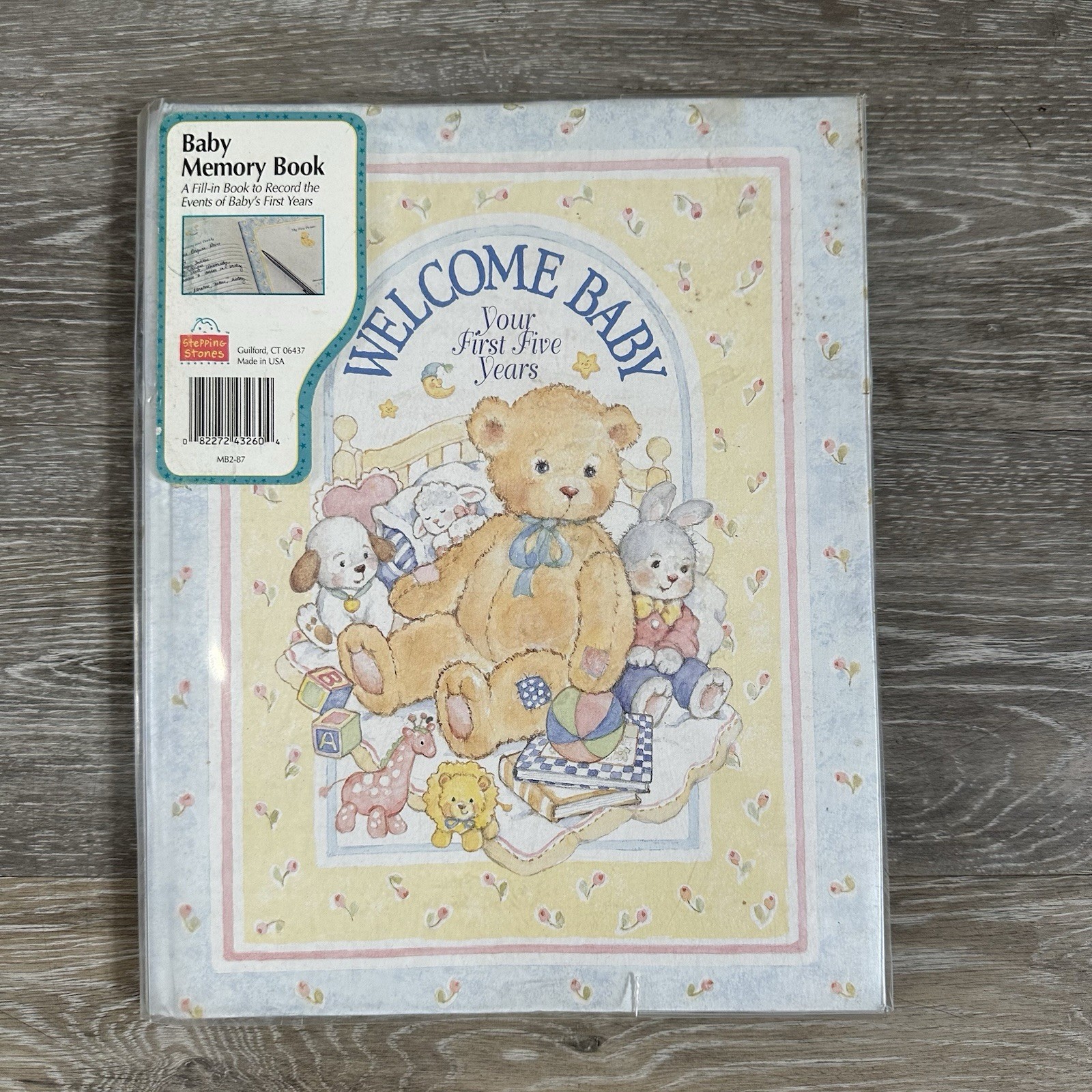 Vintage 1999 Welcome Baby Your Fist 5 Years Baby Memory Scrapbook Keepsake Book