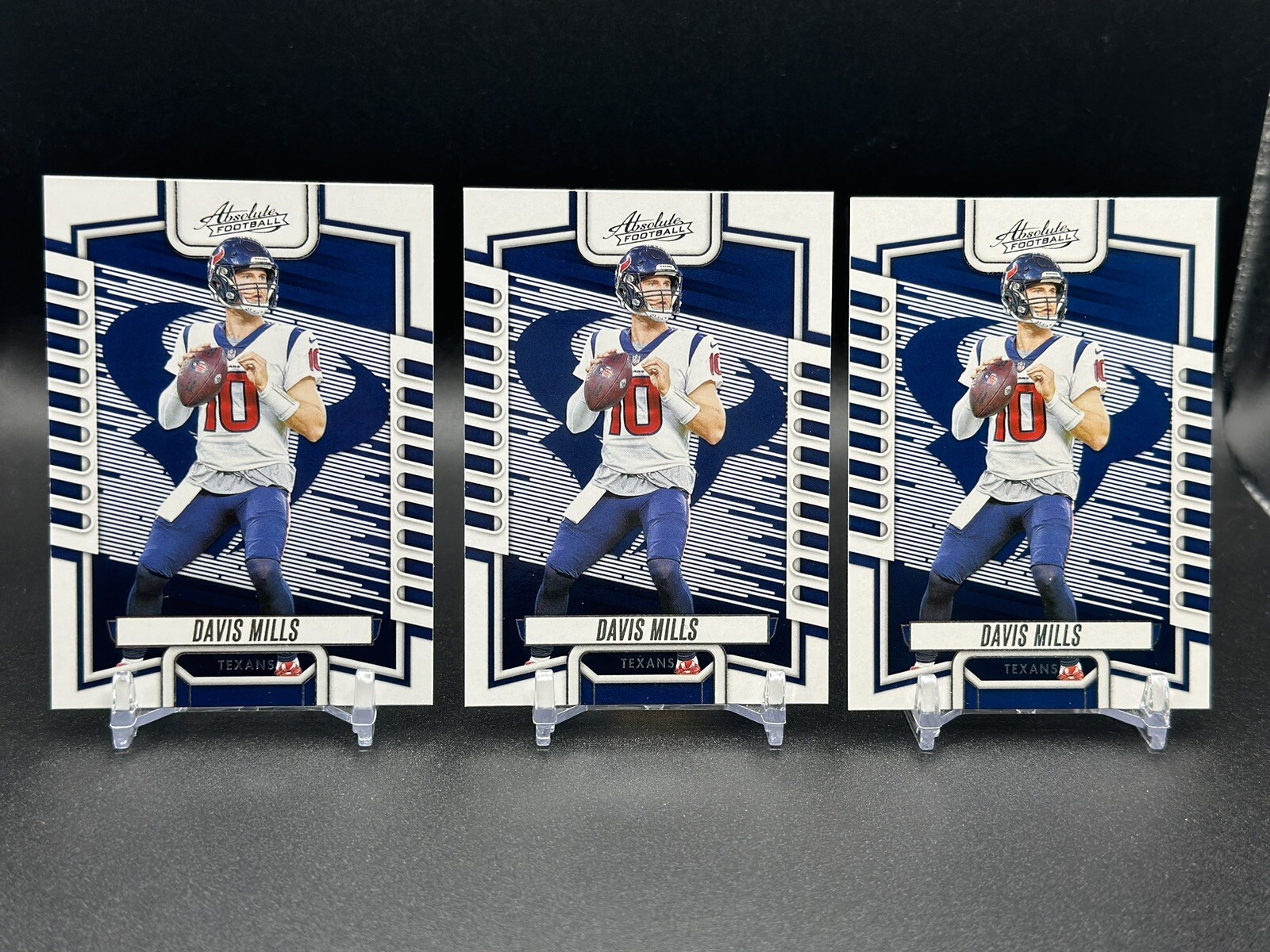 2023 Panini Absolute Football - Davis Mills - Houston Texans Base  #8 Lot Of 3