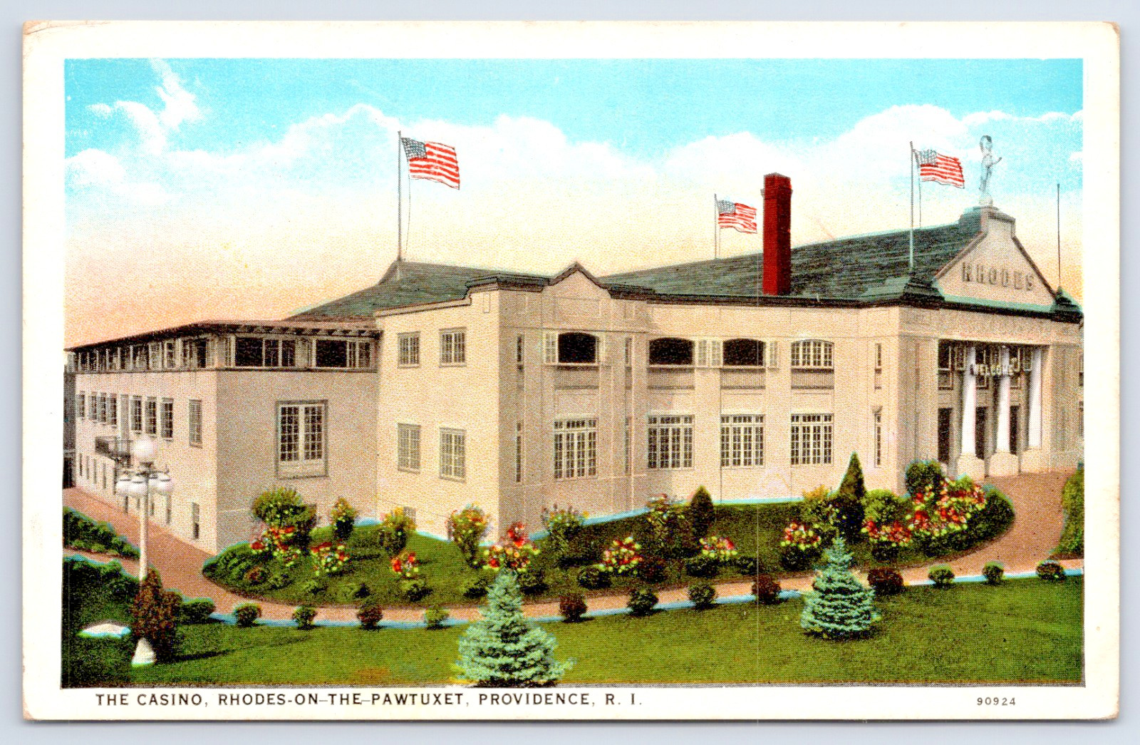 Casino Rhodes-On-The-Pawtuxet Providence RI Rhode Island c1920s Postcard