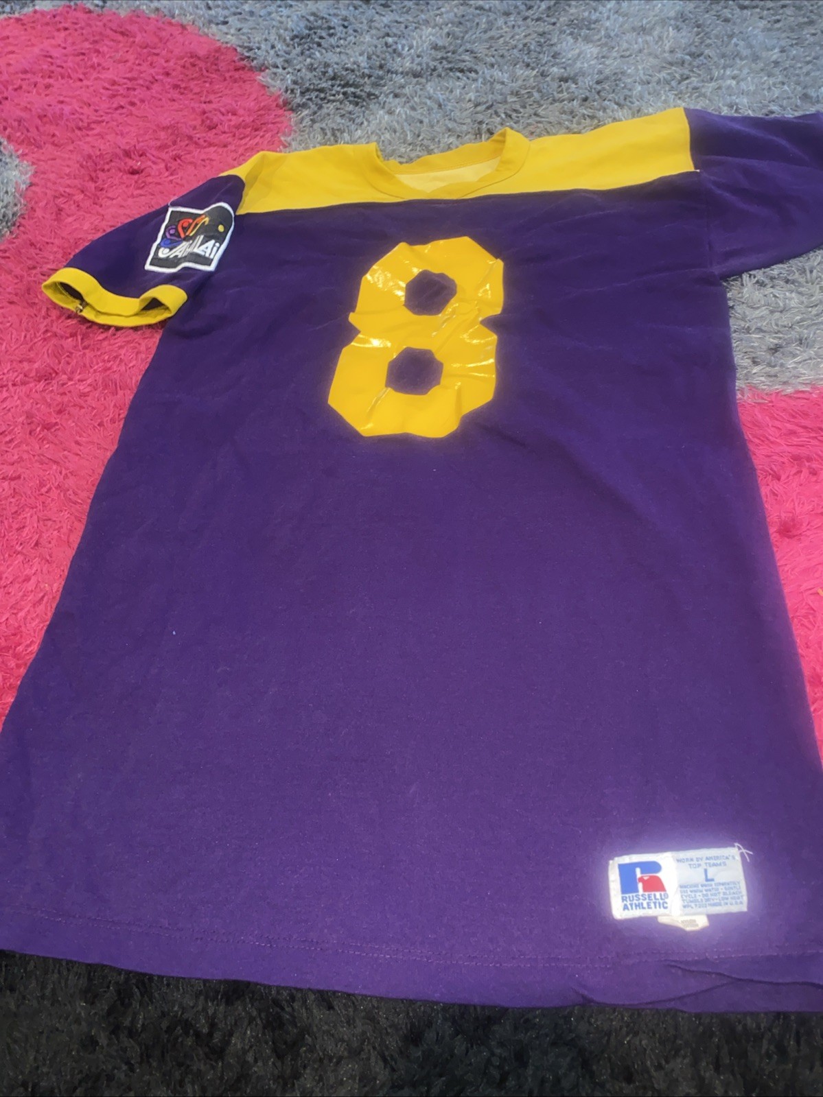 Vtg Russell Athletic Tampa Jai-Alai 90s Jersey+sewn Patch Post 8-player 60 L