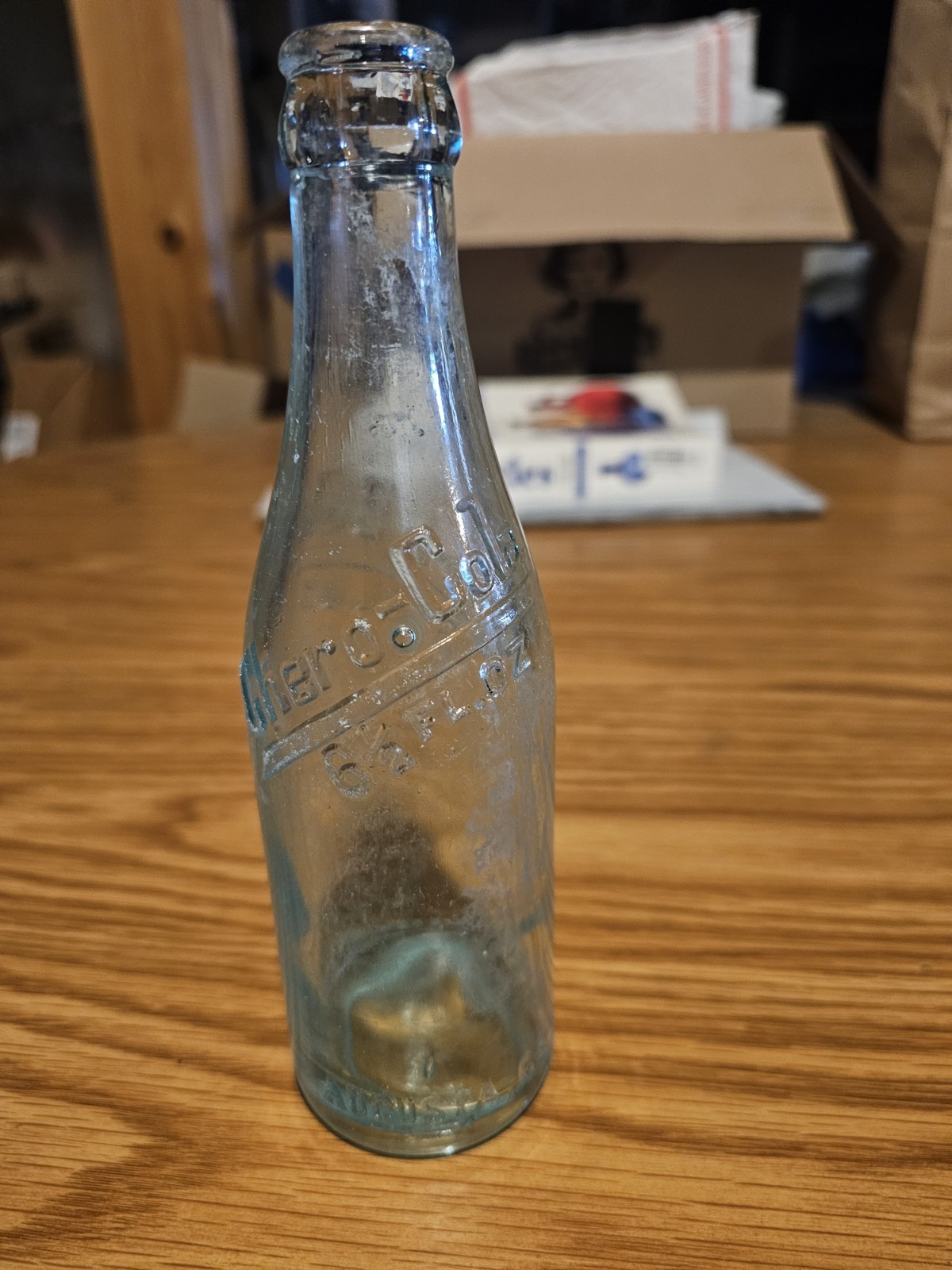 C1915-1925 Aqua Chero-Cola 6 1/2 FL. OZ  Soda Bottle #18-AUGUSTA, GA.-NICE!