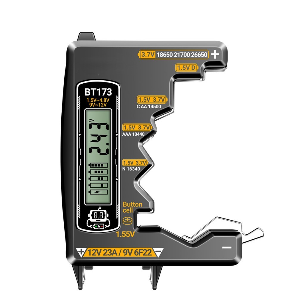 BT173 Battery Tester for Lithium Button Cells and Dry Batteries Testing