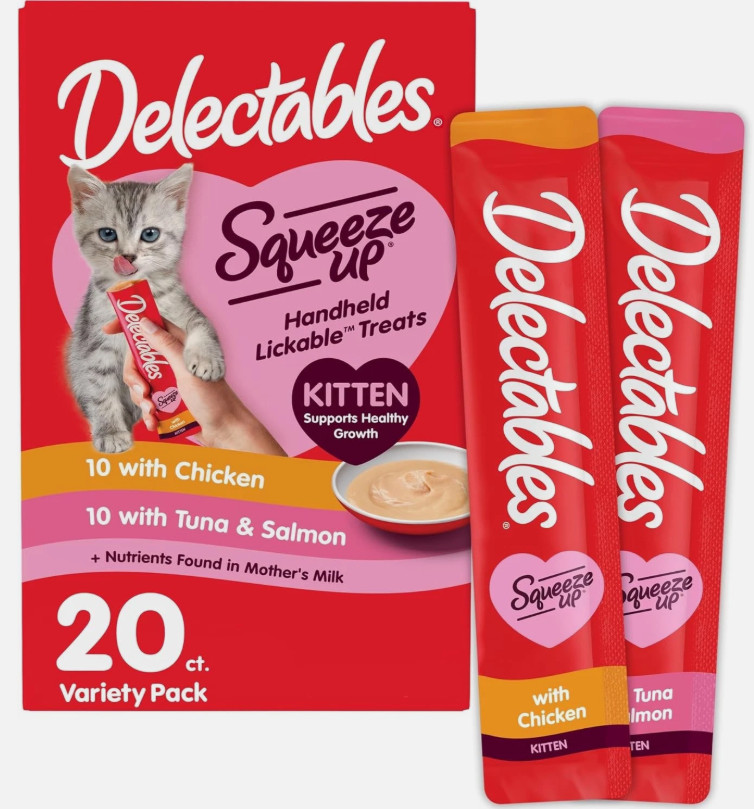 Delectables Squeeze Up Kitten Variety 0.5 Ounce (2 PACK) *40 Count* NEW