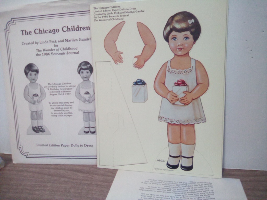 THE CHICAGO CHILDREN (1986) Limited Edition Paper Dolls to Dress by Peck-Gandre