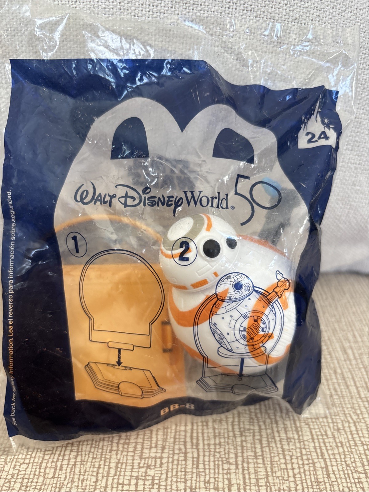 McDonalds Walt Disney World 50 #24 BB-8 Happy Meal Toy - 2021 - NEW In Package