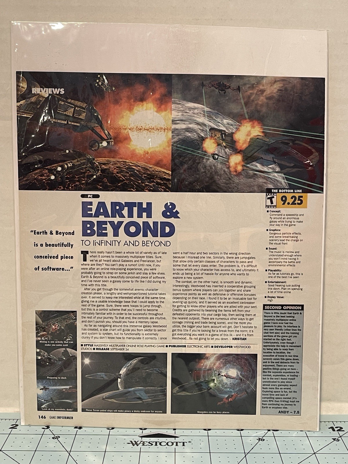 Earth & Beyond PC Game Informer Magazine Review Print Ad Westwood EA