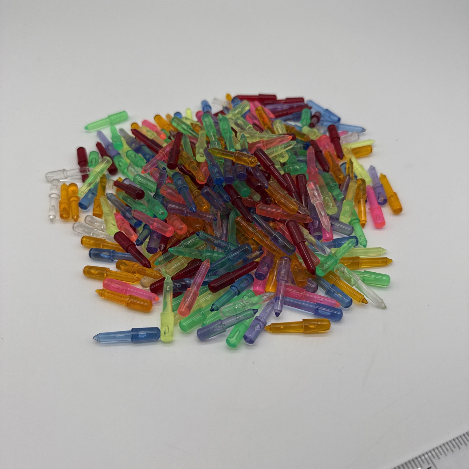 Vintage 1960's Original Lite Brite Pegs 1 1/8 Inch - Bag of 300 - Mixed Colors