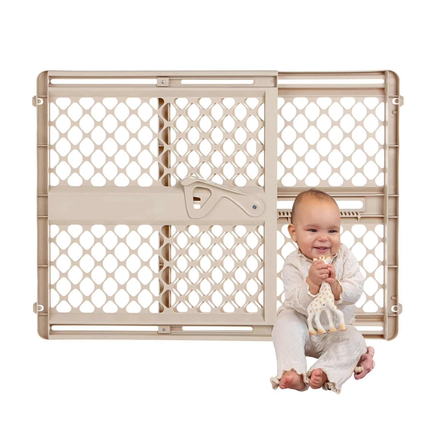 Plastic Baby Gate Stairs & Doorways Adjustable Indoor 26 to 42 Inches Wide 