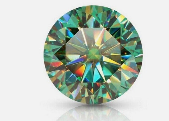 2.CT Natural Green Diamond  Round Cut VVS1 D Grade 1 Free Gift Certified D9