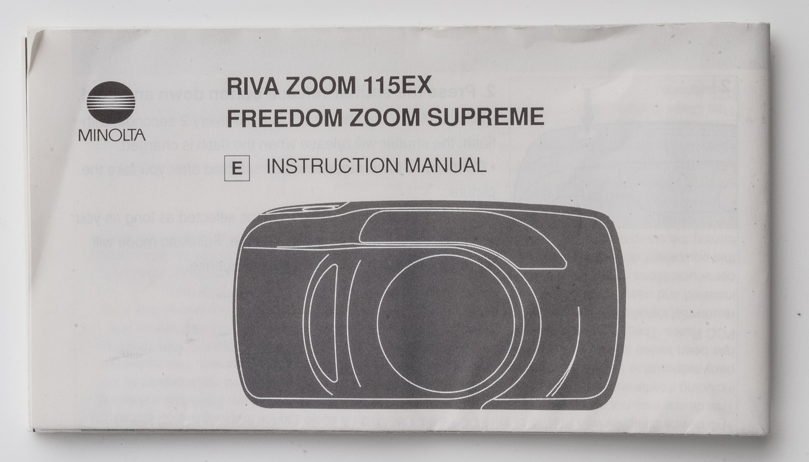 Manual minolta Riva Zoom 115EX Freedom Zoom Supreme Instructions