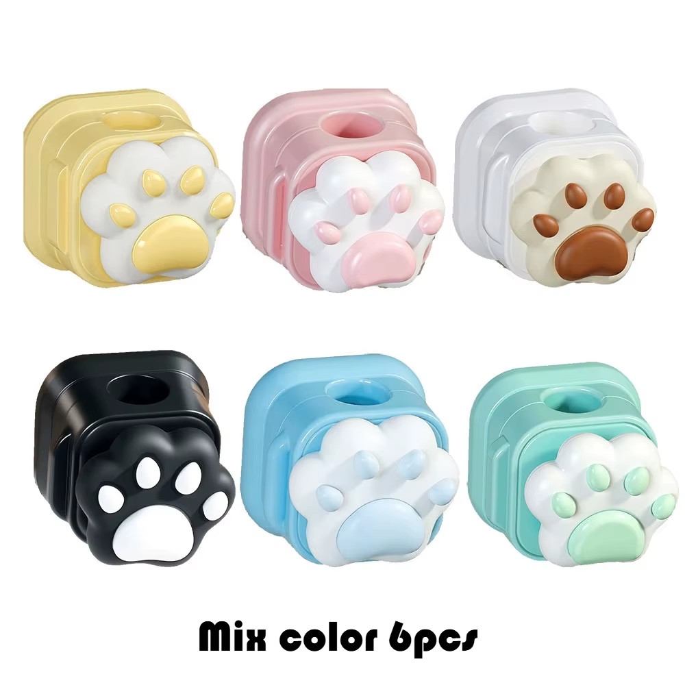 6/12/24Pcs Cat Claw Cute Fun Cable Organizer Desktop Data Cable Magnetic Fixer S