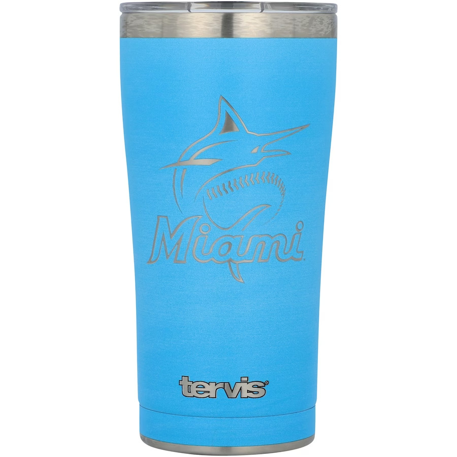Miami Marlins Stainless Steel Tumbler 20oz. Blue Tervis