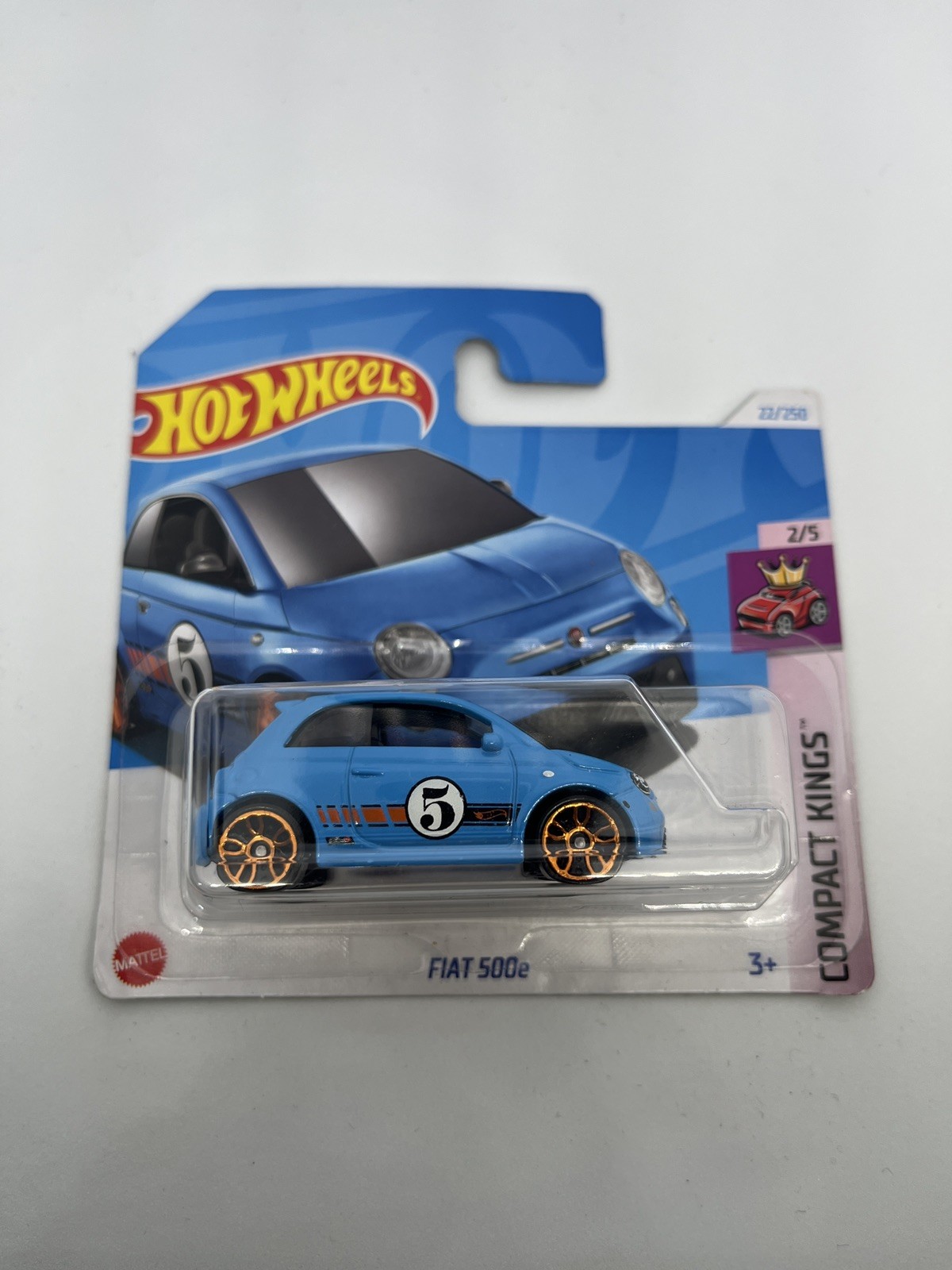 Hot Wheels Fiat 500e Blue 22/250 Compact Kings *Combine Postage* 🔥🔥