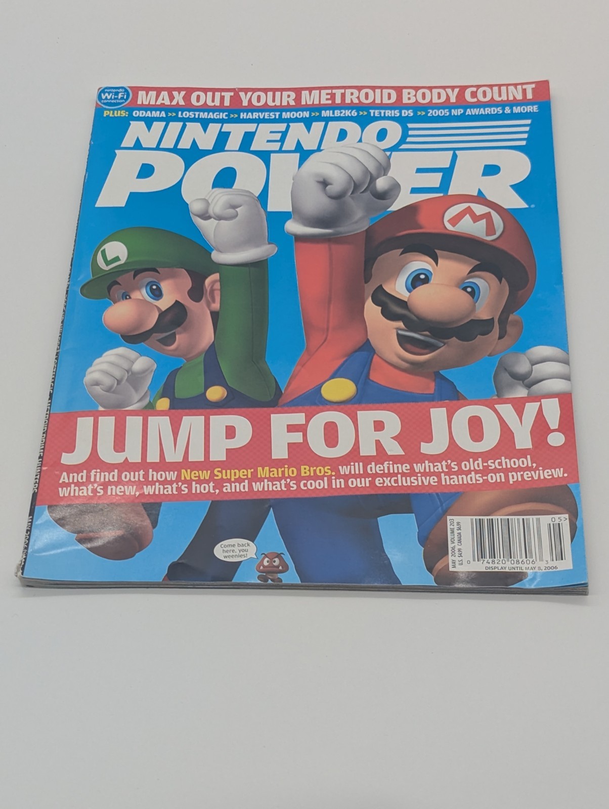 Nintendo Power Magazine 2006 May # 203 Super Mario Bros, Poster, Complete