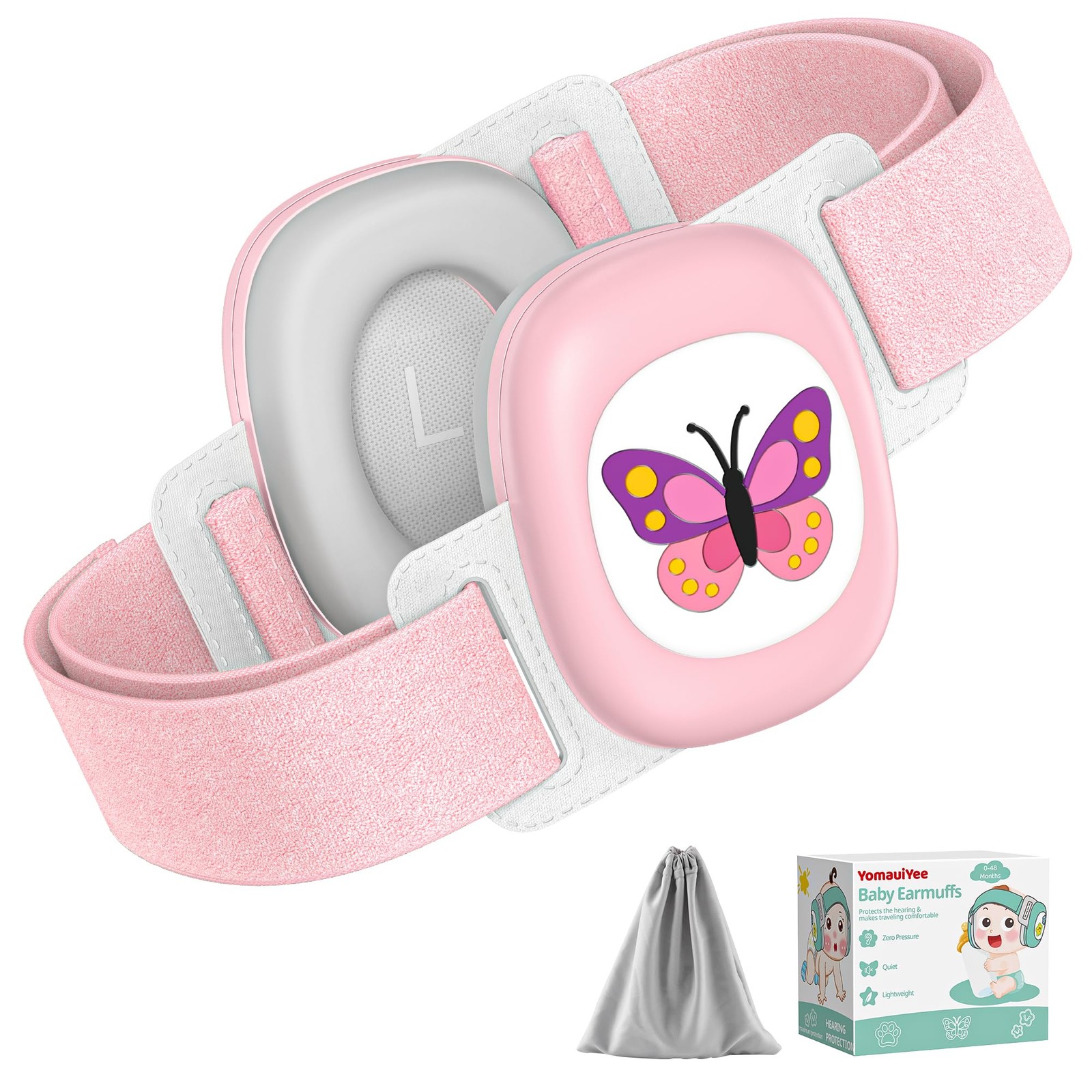 Baby Earmuffs,Baby Noise Cancelling Headphones with Butterfly Pattern, Infant...