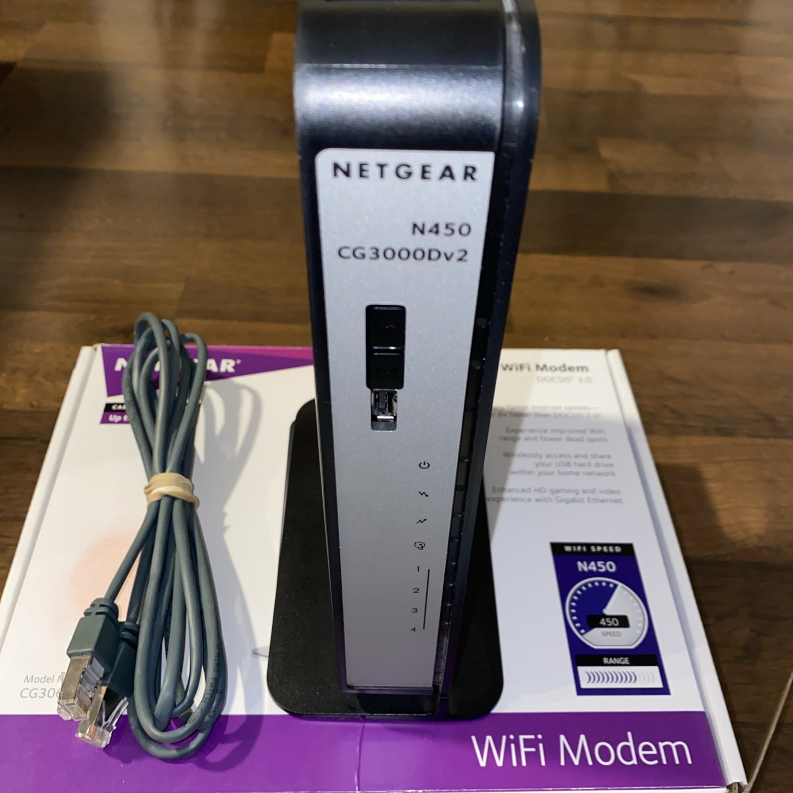 NETGEAR N450 CG3000Dv2 DOCSIS 3.0 WiFi Cable Modem Router Comcast Xfinity Cox