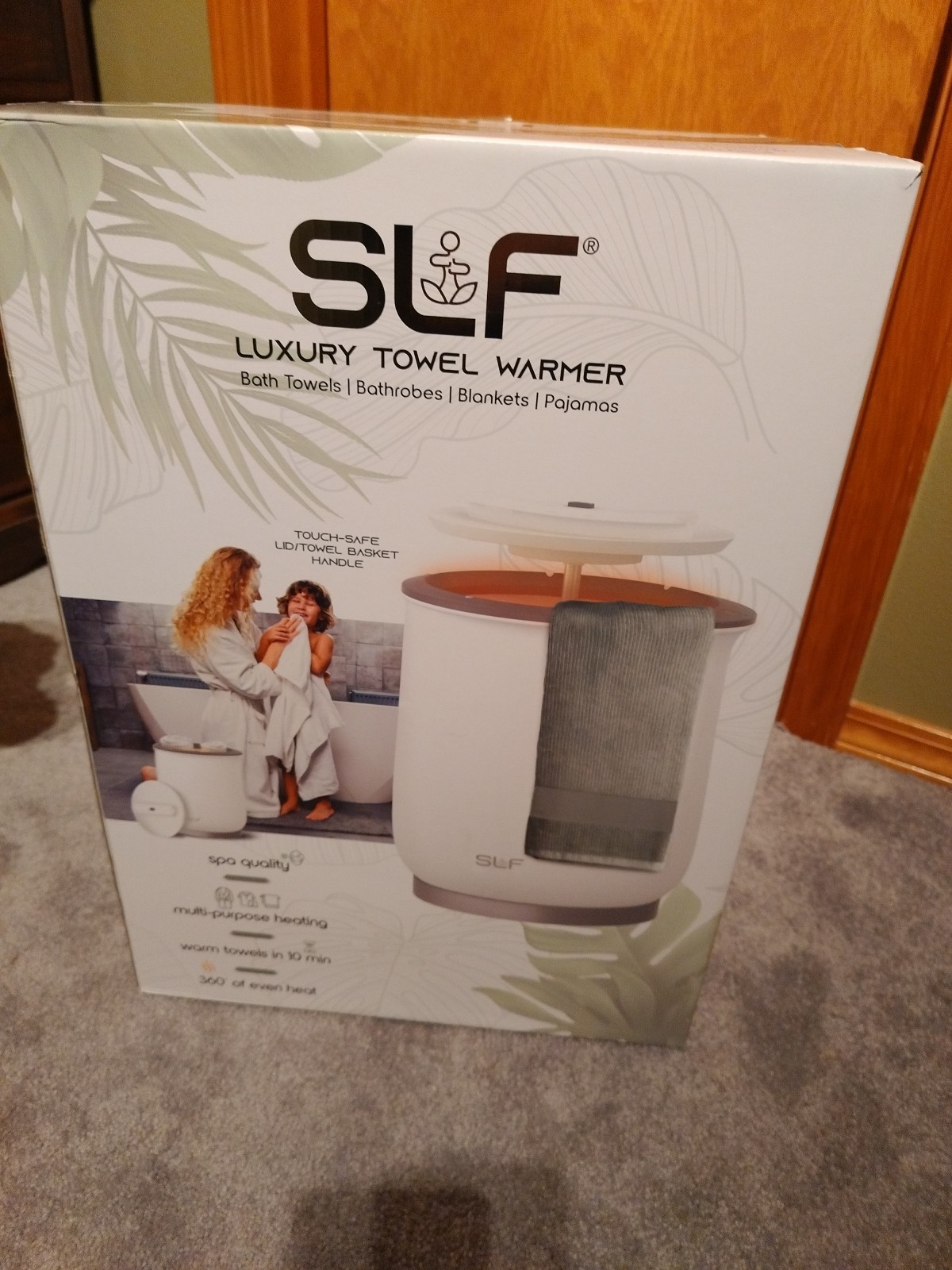 SLF Luxury Towel Warmer Bucket 20L Timer Pull Up Basket Silver