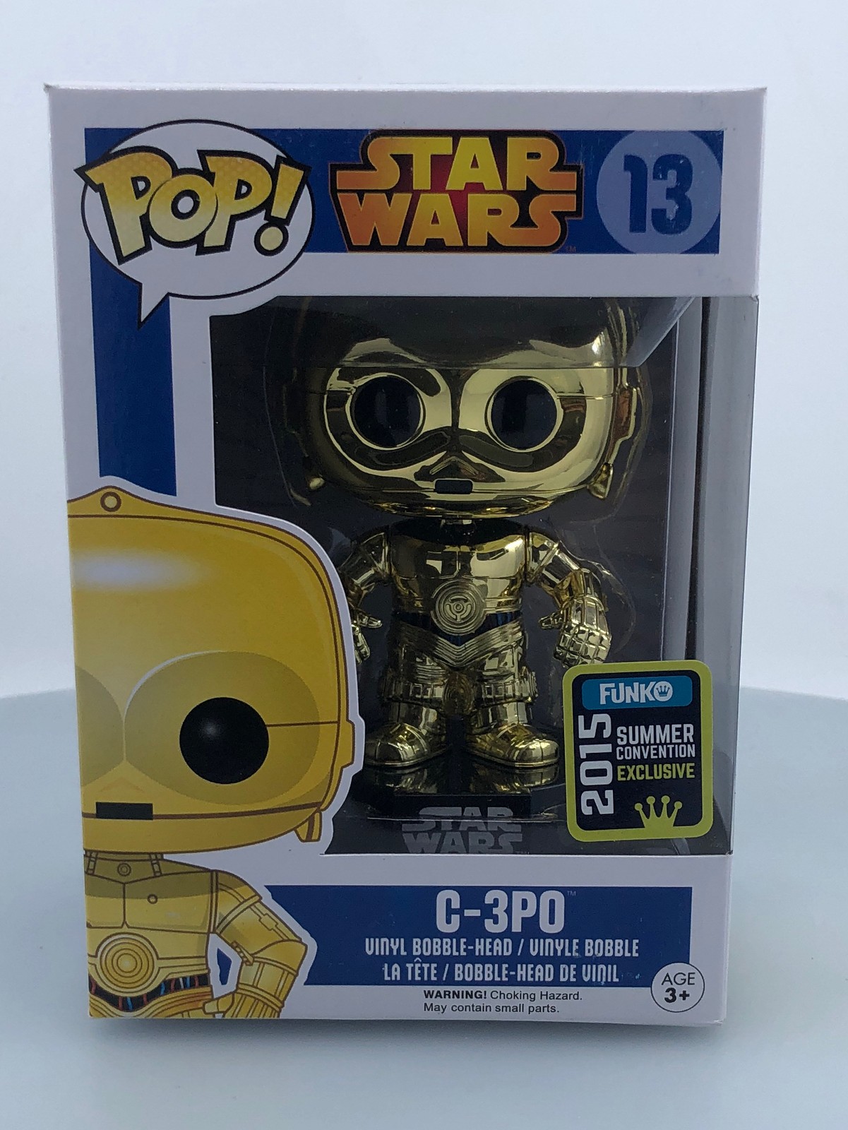 Funko POP! Star Wars Blue Box C-3PO Gold #13 Hot Topic Exclusive DAMAGED BOX
