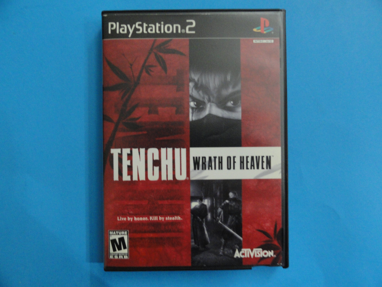PS2 TENCHU : WRATH OF HEAVEN - ORIGINAL COVER ART IN BLOCKBUSTER VIDEO CASE