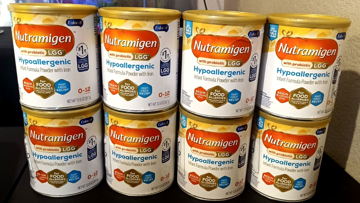 8 Nutramigen with Probiotic LGG Hypoallergenic Infant Formula 12.6 oz Ex 2/27+