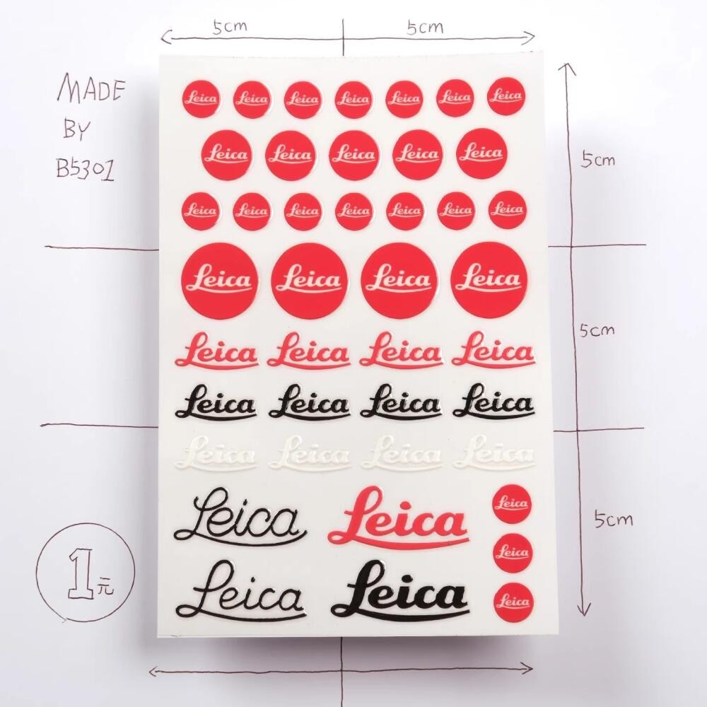 DIY Logo Decal badge For Leica Camera Camcorder Photography Hood