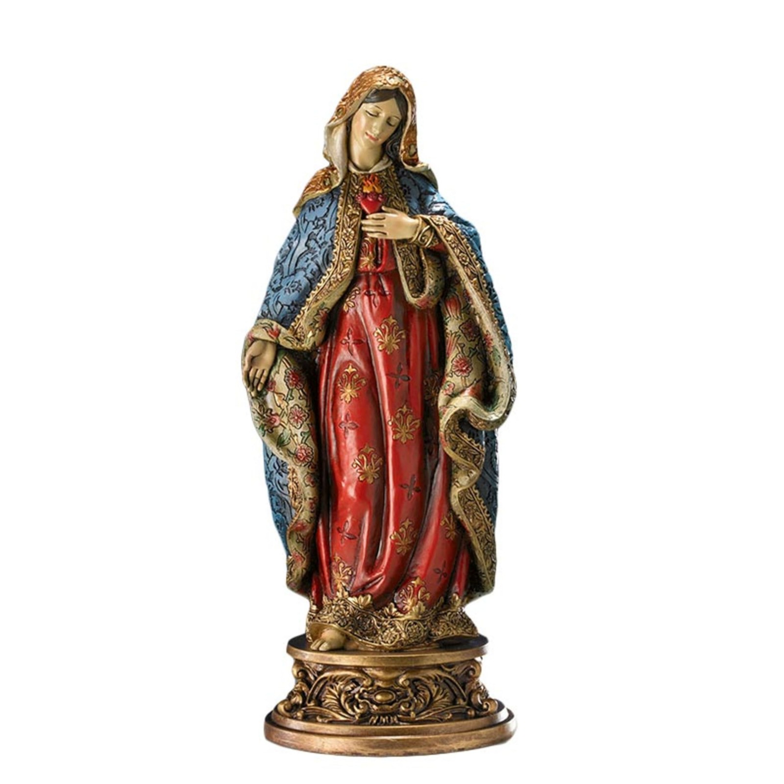 Avalon Gallery Sacred Devotions Immaculate Heart Mary Statue 9.25" Hand-Painted