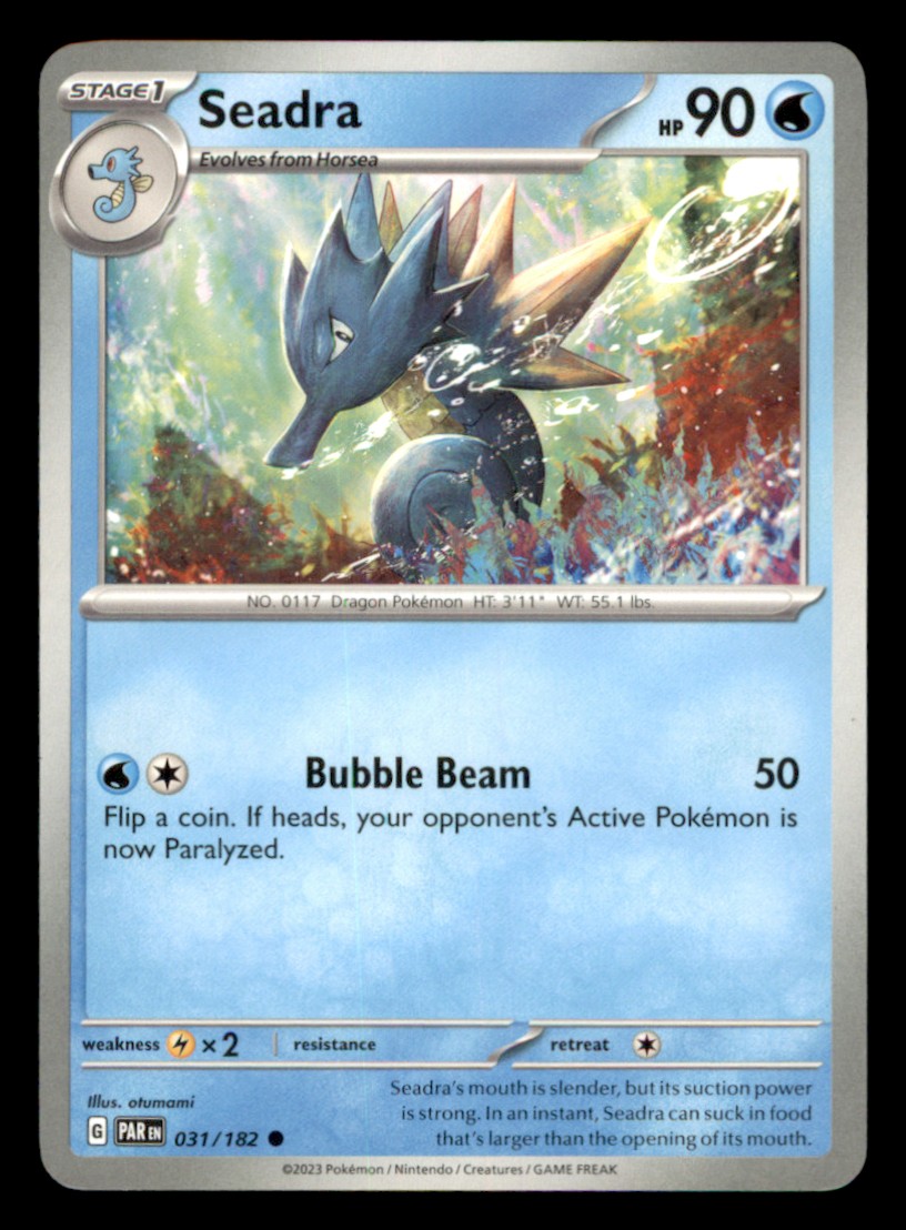 Seadra Common SV04: Paradox Rift 031/182 NM Normal Pokemon