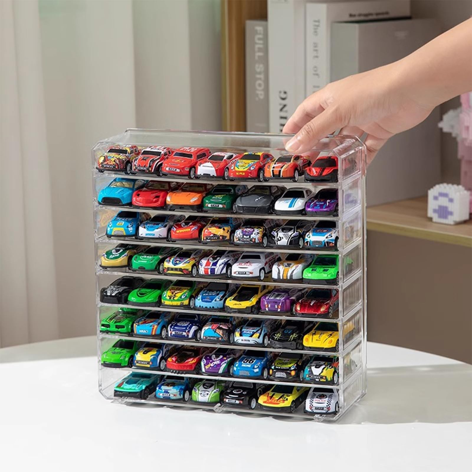 Scale Matchbox Wheels Toy Car Display Case, Acrylic Display Box for 1/64 Scal...