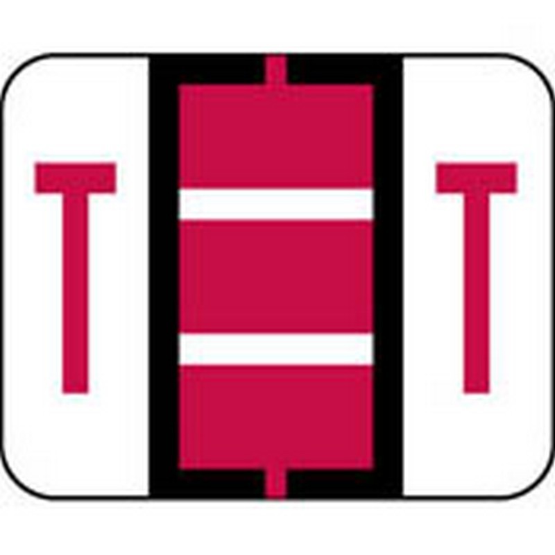 Smead Compatible "T" Labels, Polylaminated Stock, 1" X 1-1/4" Individual