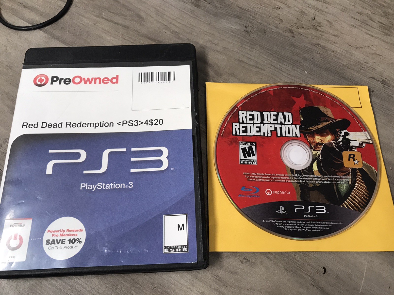 Red Dead Redemption PS3 Preowned Box No Booklet