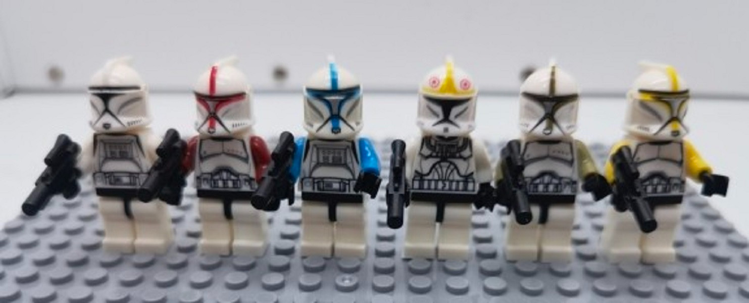 Star Wars Custom Phase 1 Lego Clone Trooper Minifigures Bundle Captain Rex Cody