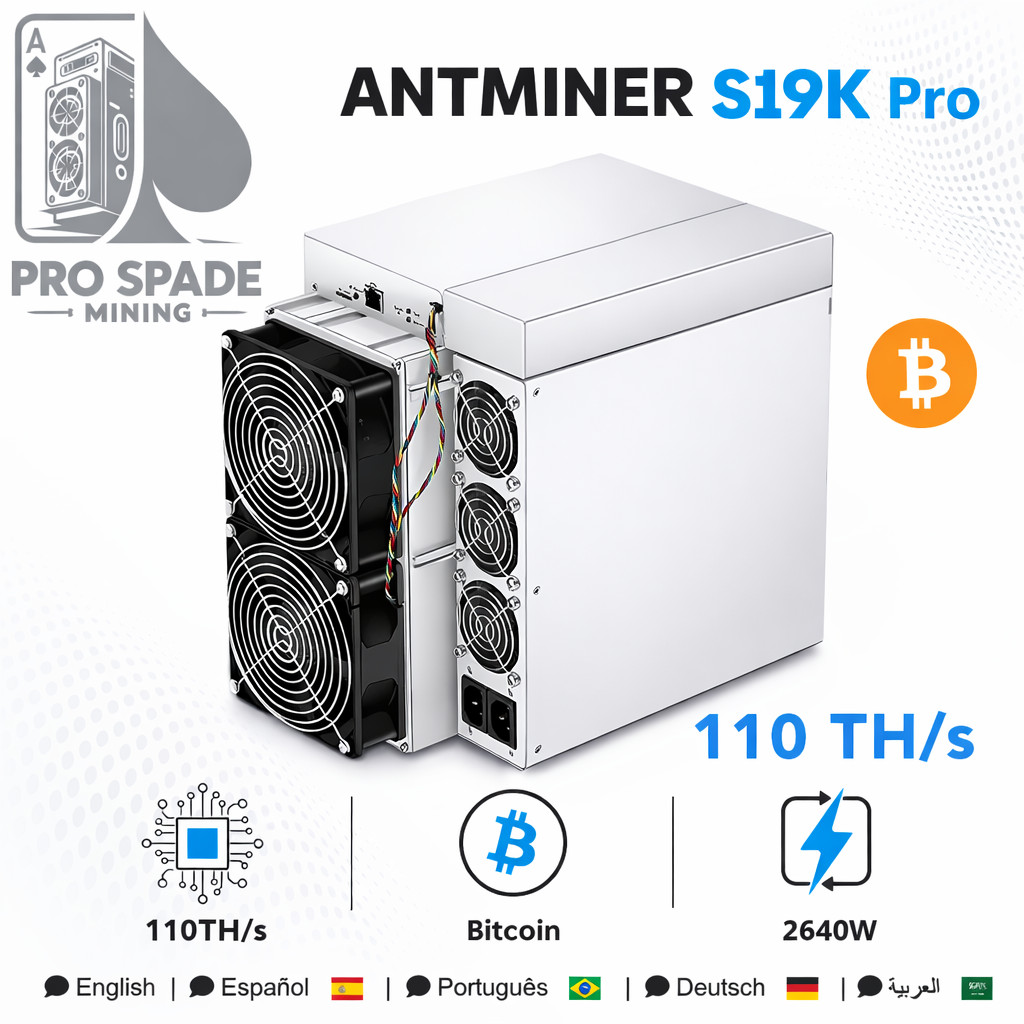 Bitmain New Antminer S19K pro 110T Bitcoin Miner BTC BCH Asic Miner 2640W SHA256