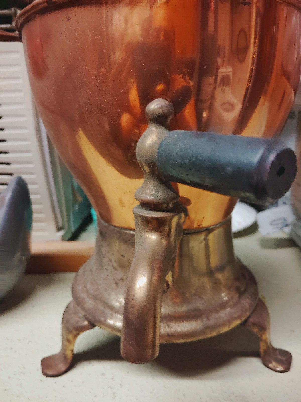 Copper Antique Espresso Heater Plug Powered