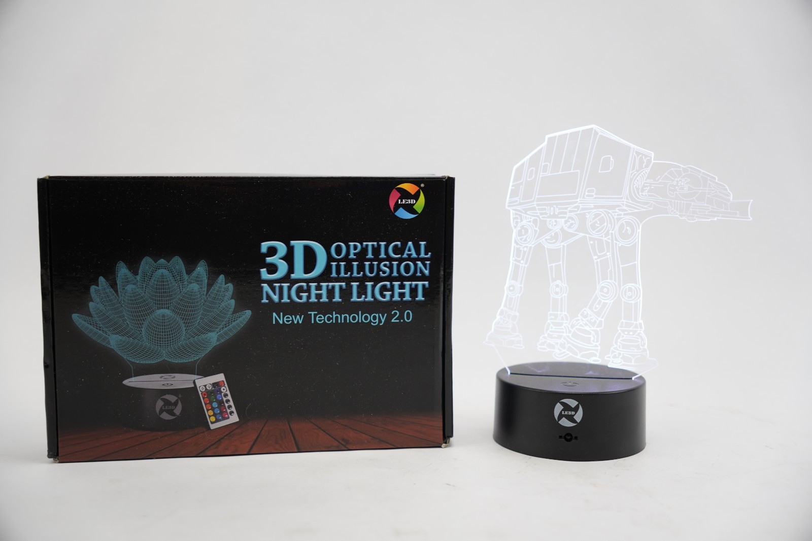 Illusion Star Wars AT-AT Walker Lamp, 3D Light Experience