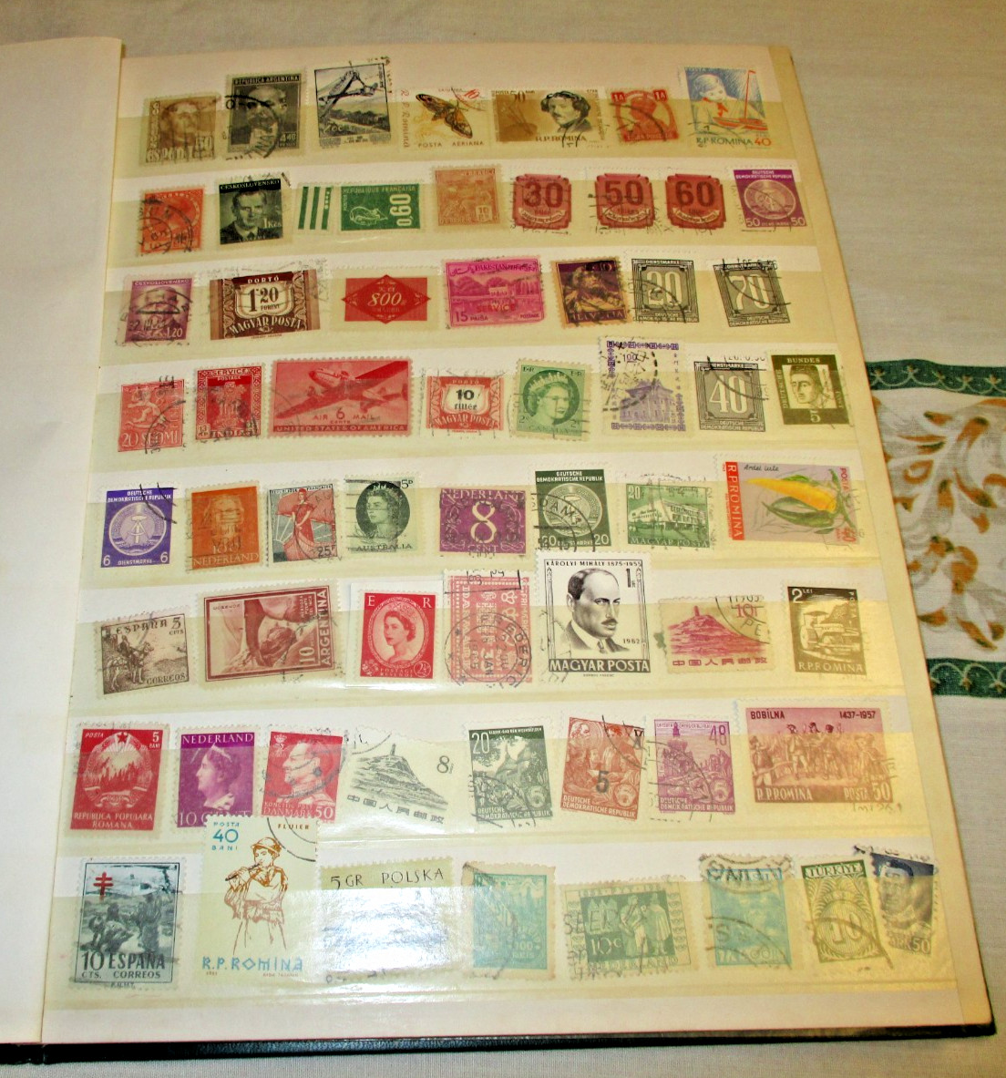 Stamp Album Full of World Stamps