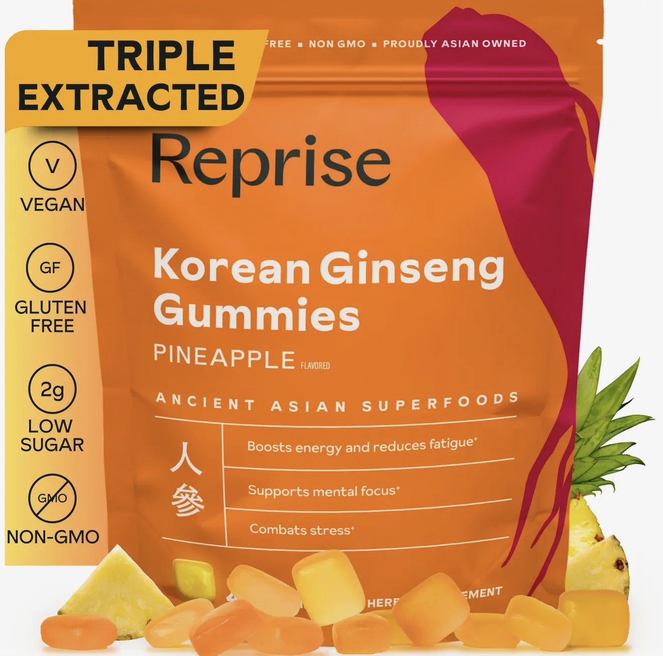 Ginseng Gummies for Adults | Korean Ginseng Supplement for Men and for Women | 2
