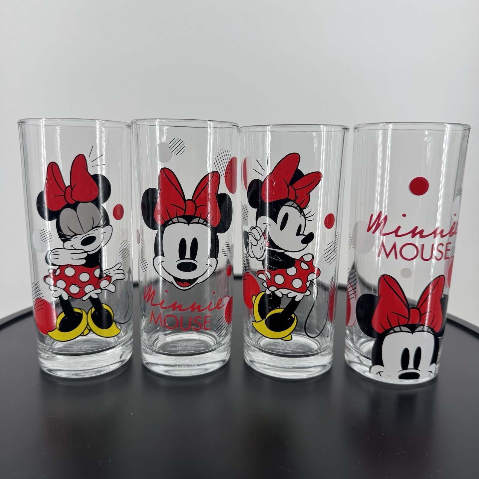 Disney  Set Of Mickey Mouse Drinking Glass   Glass Tumblers  4 Set