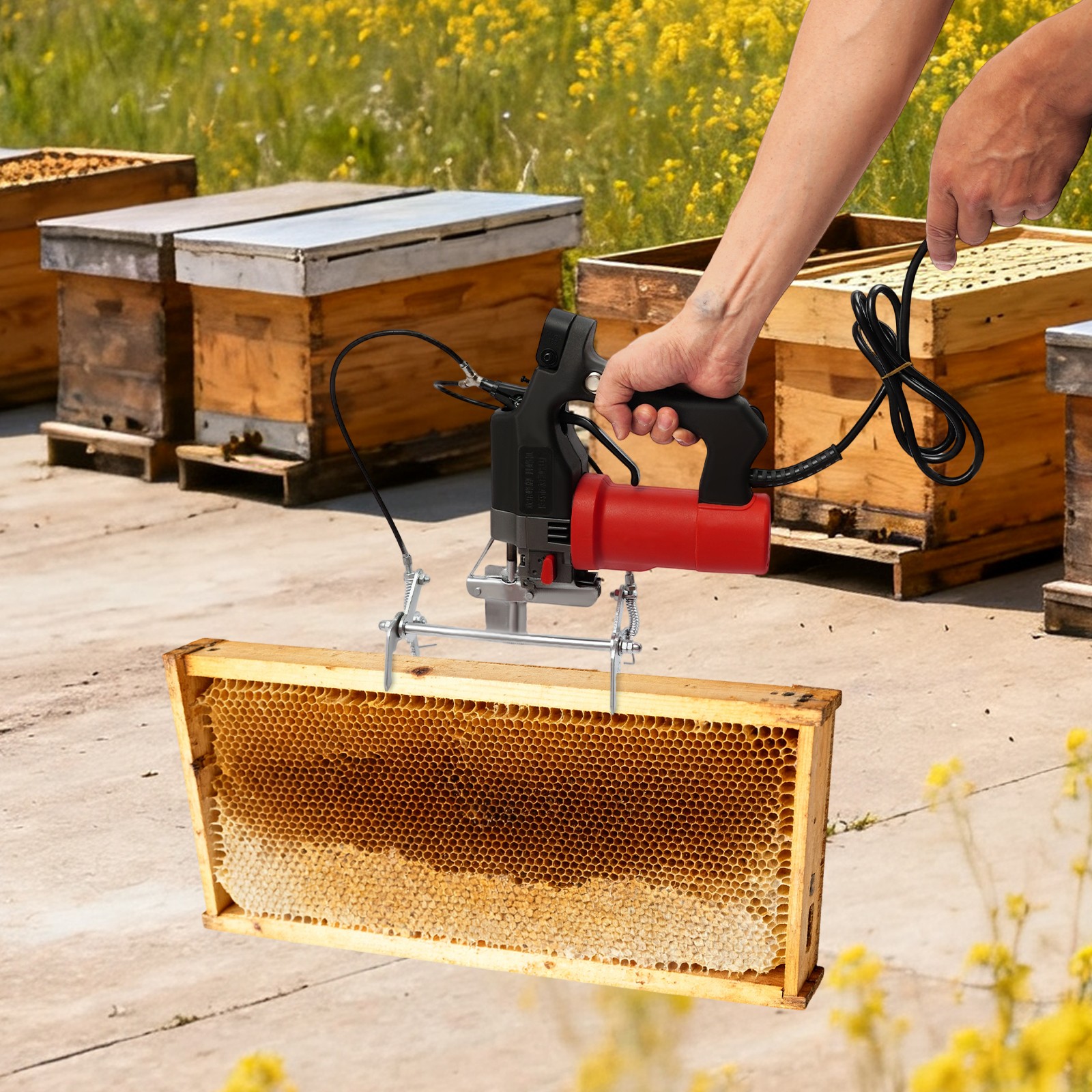 150W Electric Bee Remover Beehive Shaking Machine Electric Bee Shaker 7 Speed US