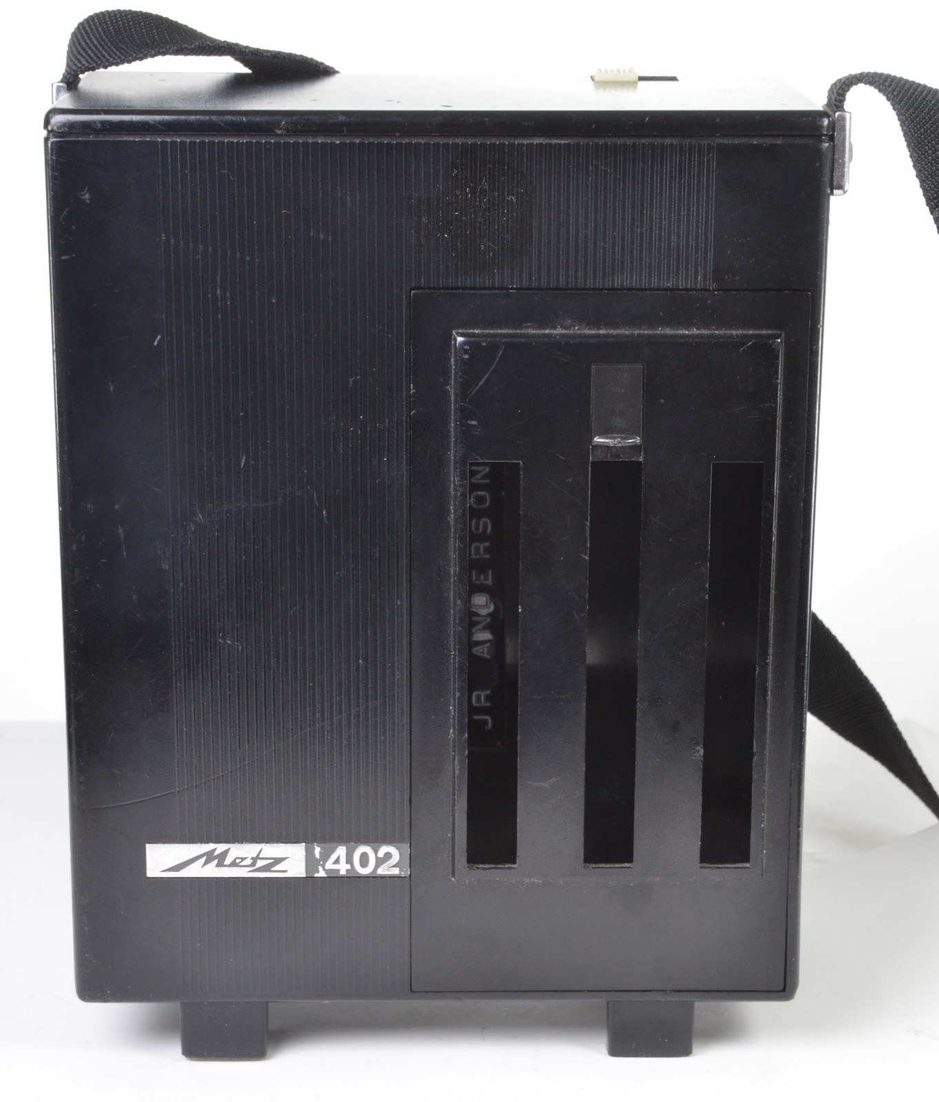 Vintage Metz Mecablitz 402 Flash with Strap, bracket, charger-no battery- AS-IS