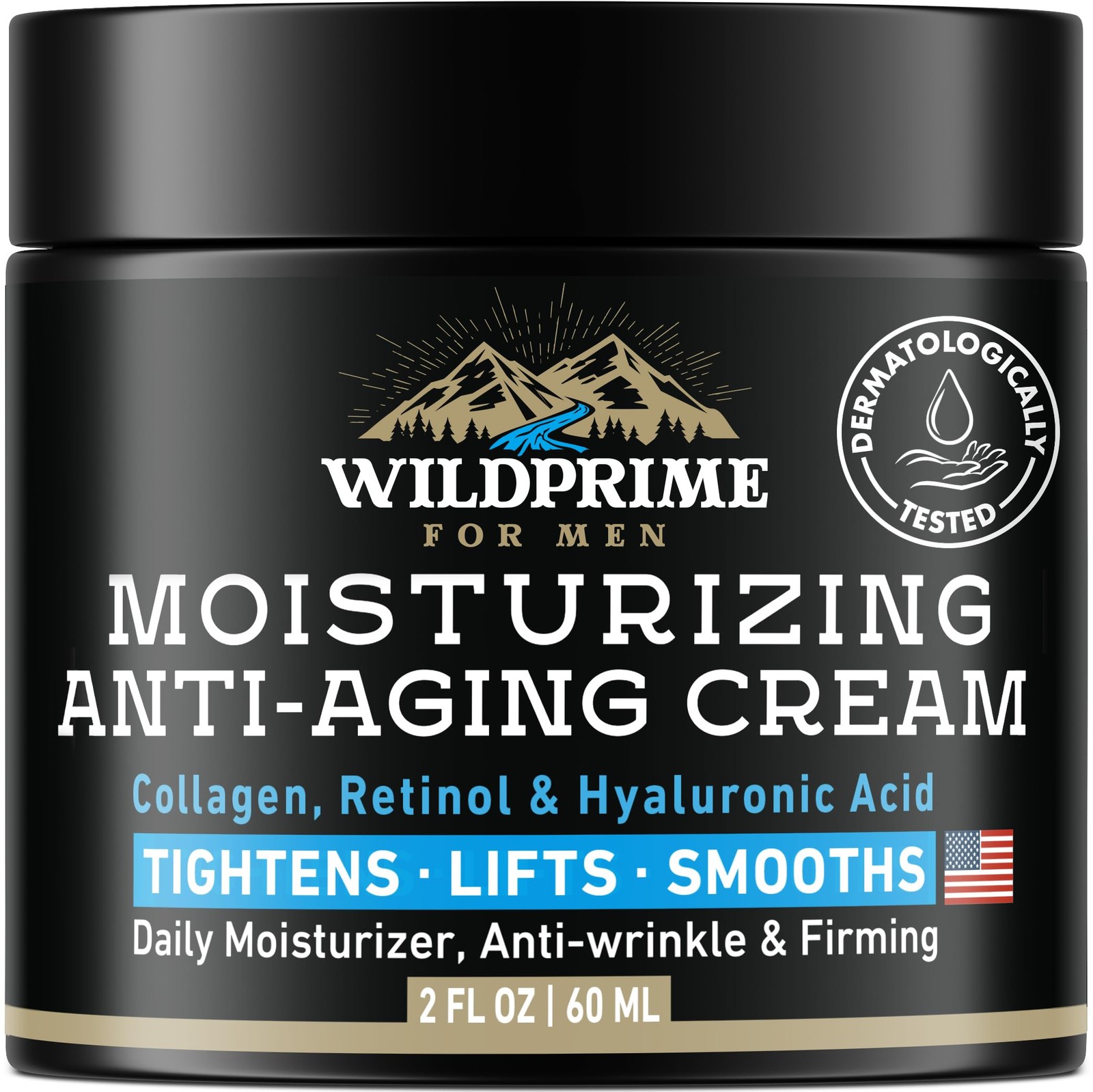 Men's Face Moisturizer Cream - Anti Aging & 2 Ounce (Pack of 1), White 