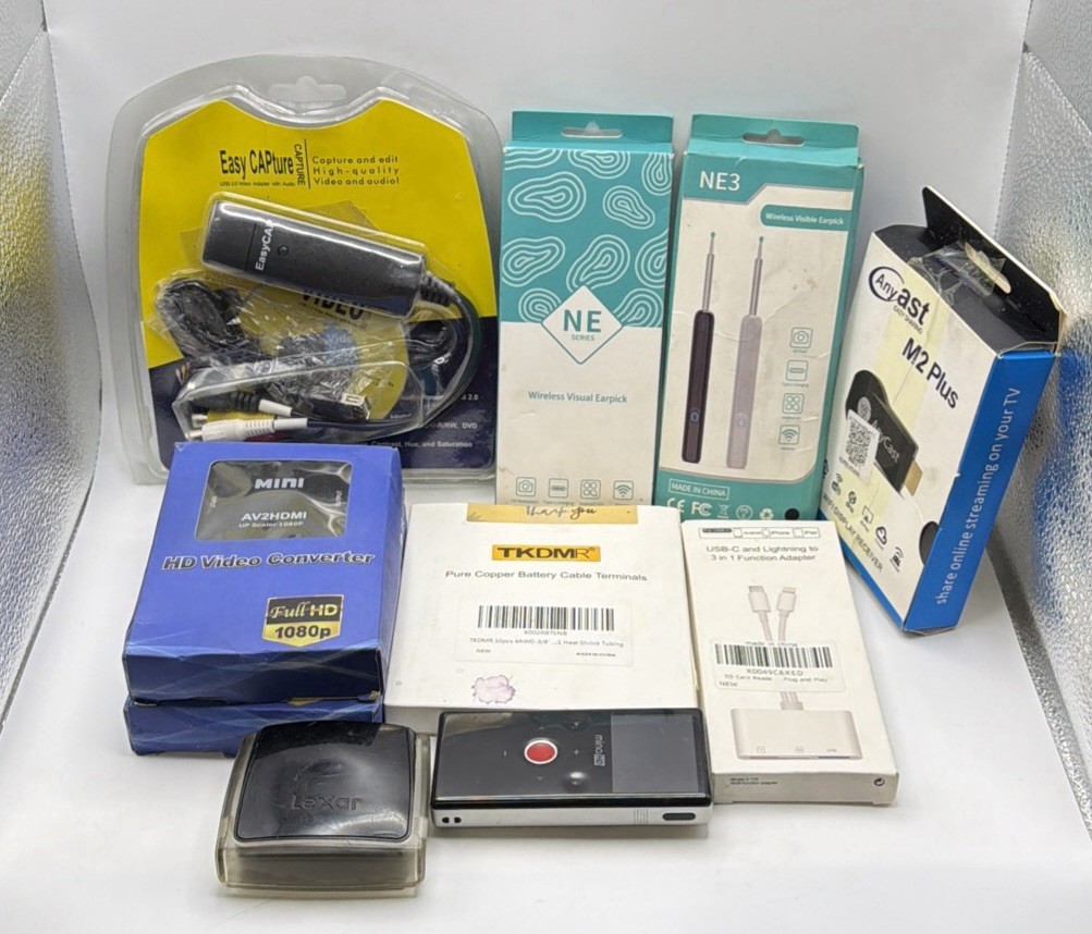 Mixed Electronics Lot 10pcs HDMI Adapters, Wireless Devices, Accessories