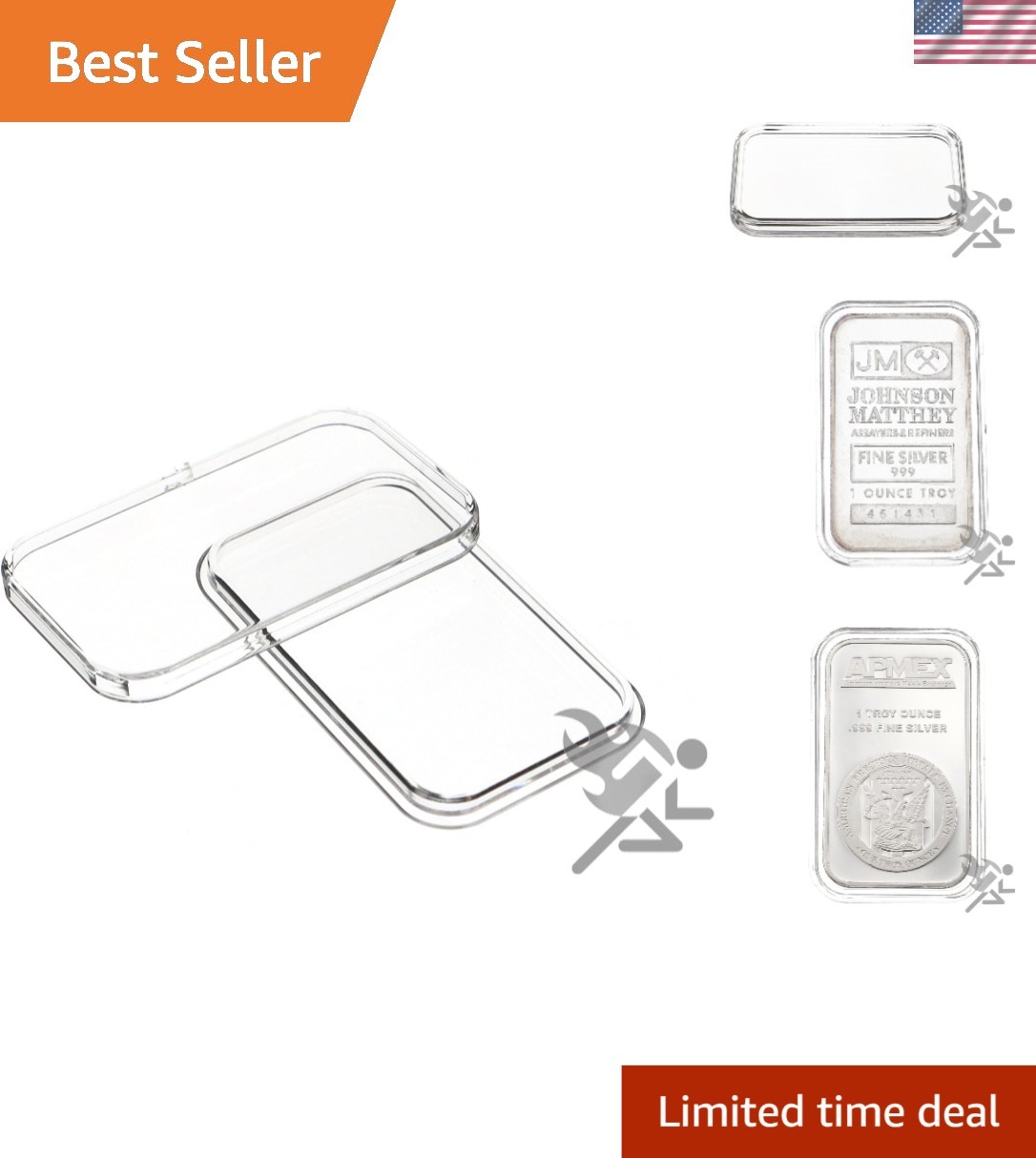 20-Piece Coin Capsule Set for 1oz Silver Bars – Archival Safe & Durable