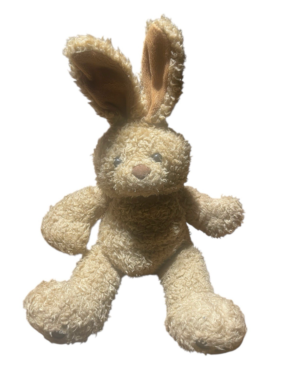 Vintage Build-A-Bear Bunny Plush Stuffed Animal Tan Curly Fur 16” Retired HTF