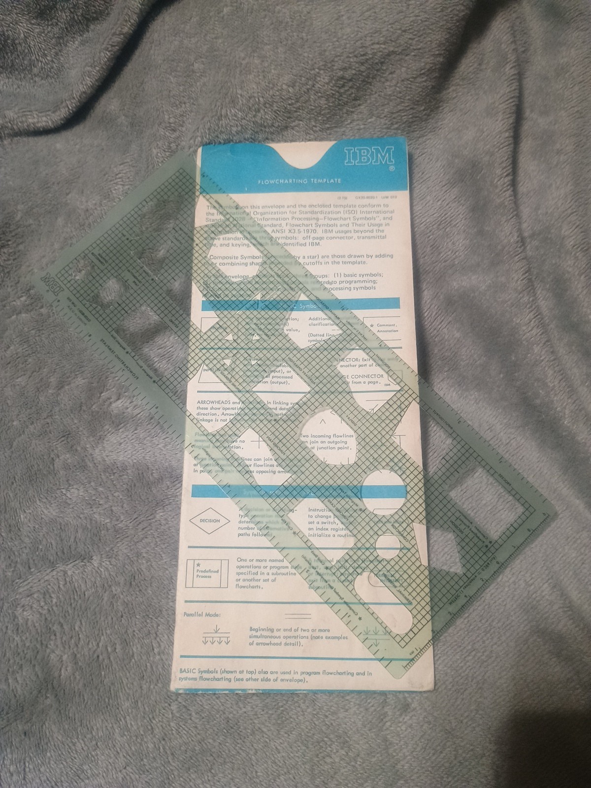  IBM Flowcharting Template GX20-8020-2 With Original Envelope