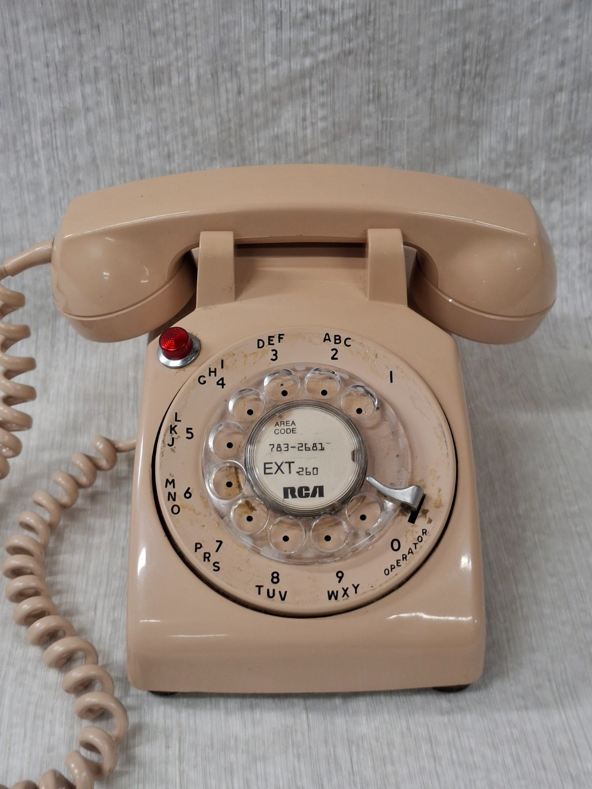 Vintage Stromberg-Carlson Rotary Dial Beige Desk Phone Not Tested As Is 
