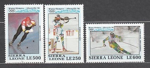 Sierra Leone - Mail Yvert 1528/30 ** Mnh Albertville Olympics