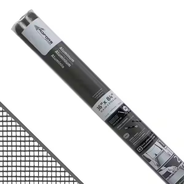 36 in. x 84 in. Charcoal Aluminum Screen Roll for Windows and Door