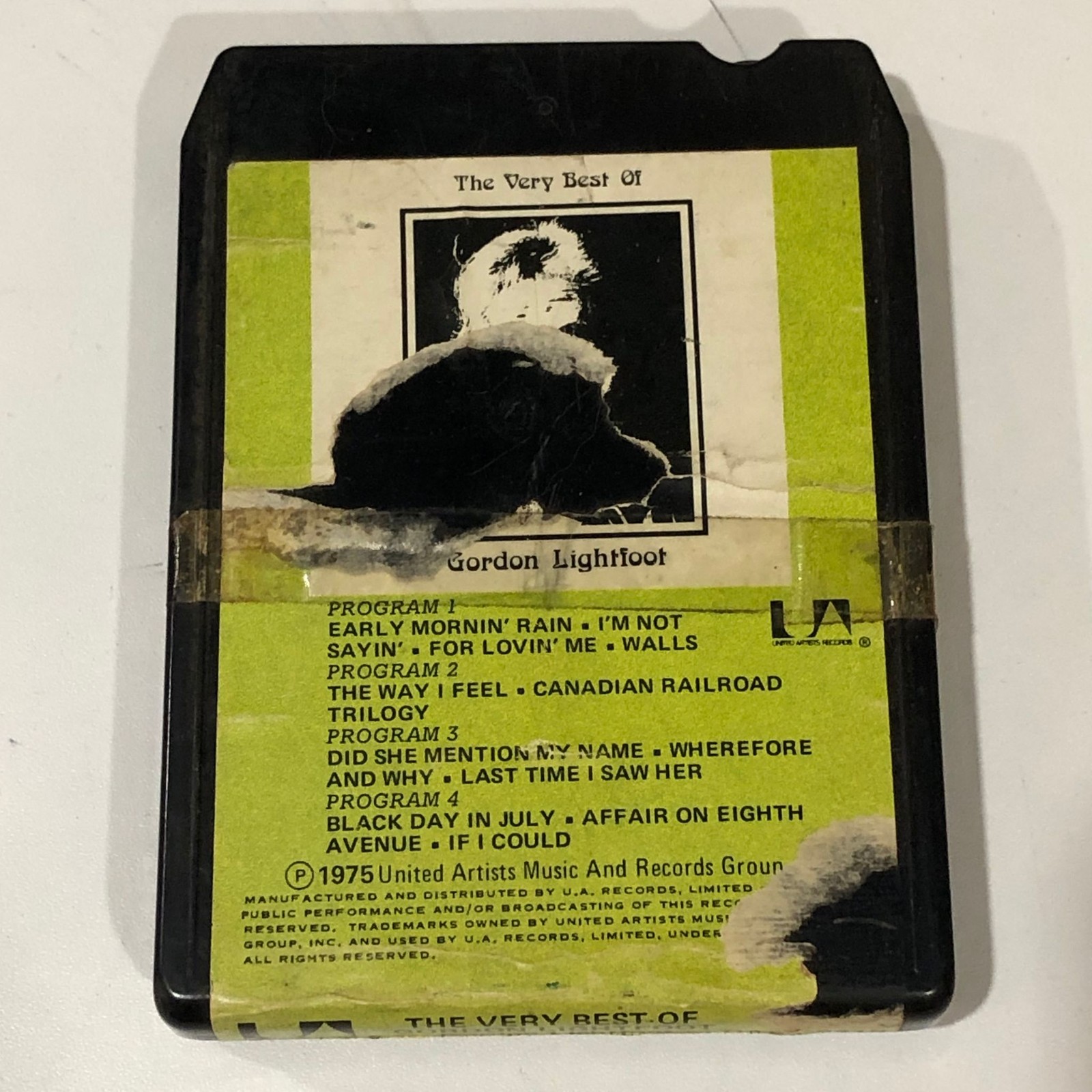 Gordon Lightfoot The Very Best Of 8-Track Tape United Artists 1975 Folk Hits