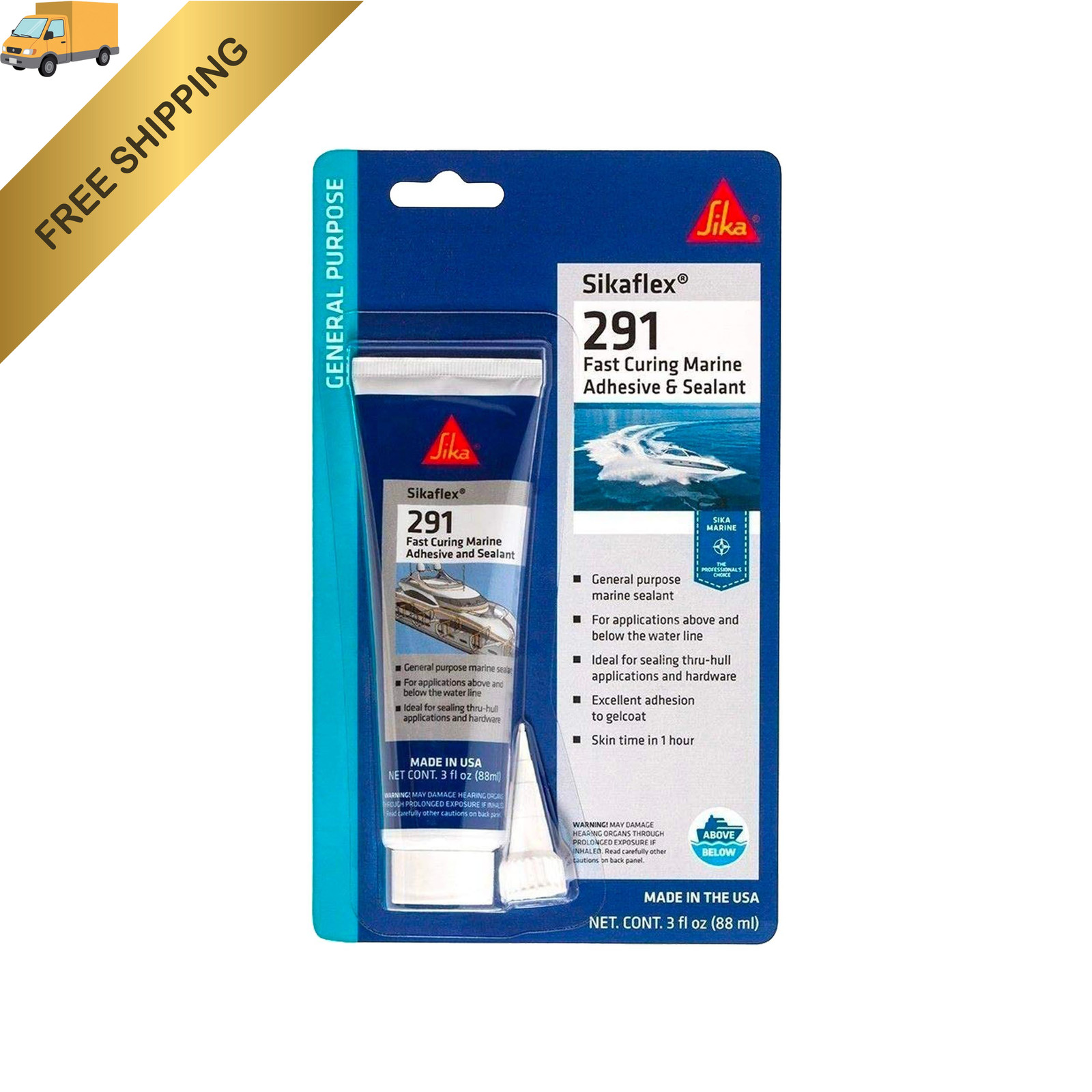 Sikaflex-291 White - Multifunctional Adhesive & sealant for 3 fl. oz, 